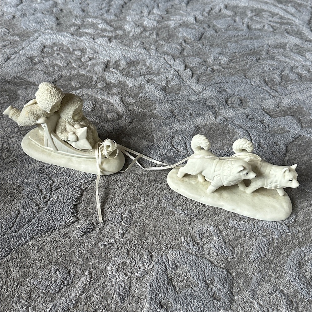 Department 56 Snowbabies “Mush” Two Piece #68805